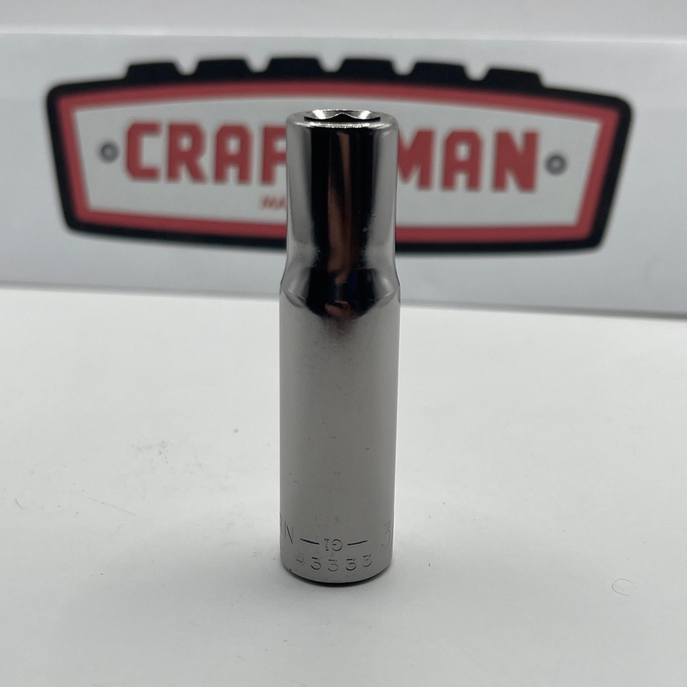 Craftsman 3/8" Deep Well Socket 3/8" Drive 6 Point Made in USA 43333 -G1- Chrome